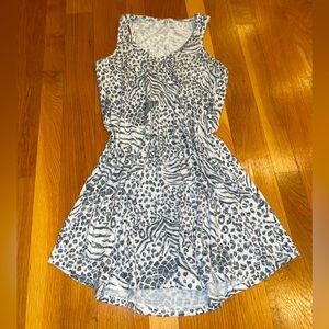 Black and white animal print dress size xs perfect condition